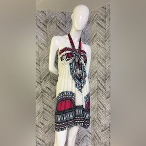 Women’s boho elastic top dress African print alter style,
Size large